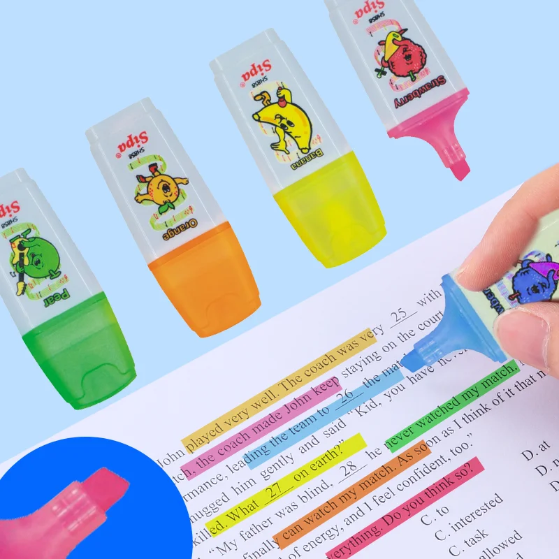 Sipa Mini Size Interesting Shape Non-toxic Highlighter Marker Pens Loose Promotional Markers & Highlighters Marcadores Mini