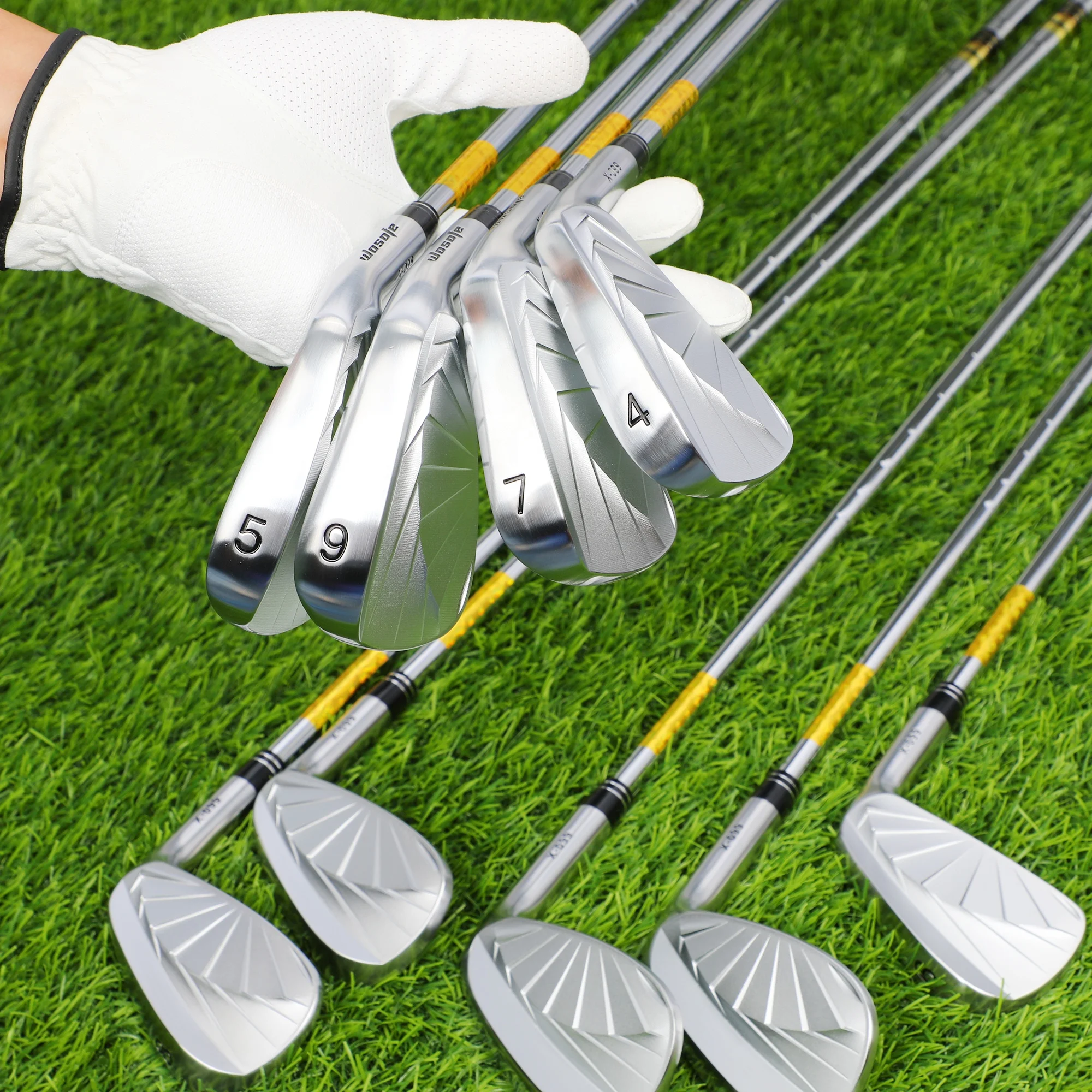 Wholesale High Quality Right Handed Men Golf Clubs Complete Full Iron Custom Logo Rubber Grip Steel Shaft Golf Irons Forged