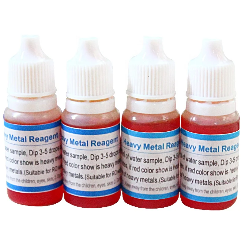 
Latest Heavy Metal Reagent drops in 10 ml bottle to test water quality. 
