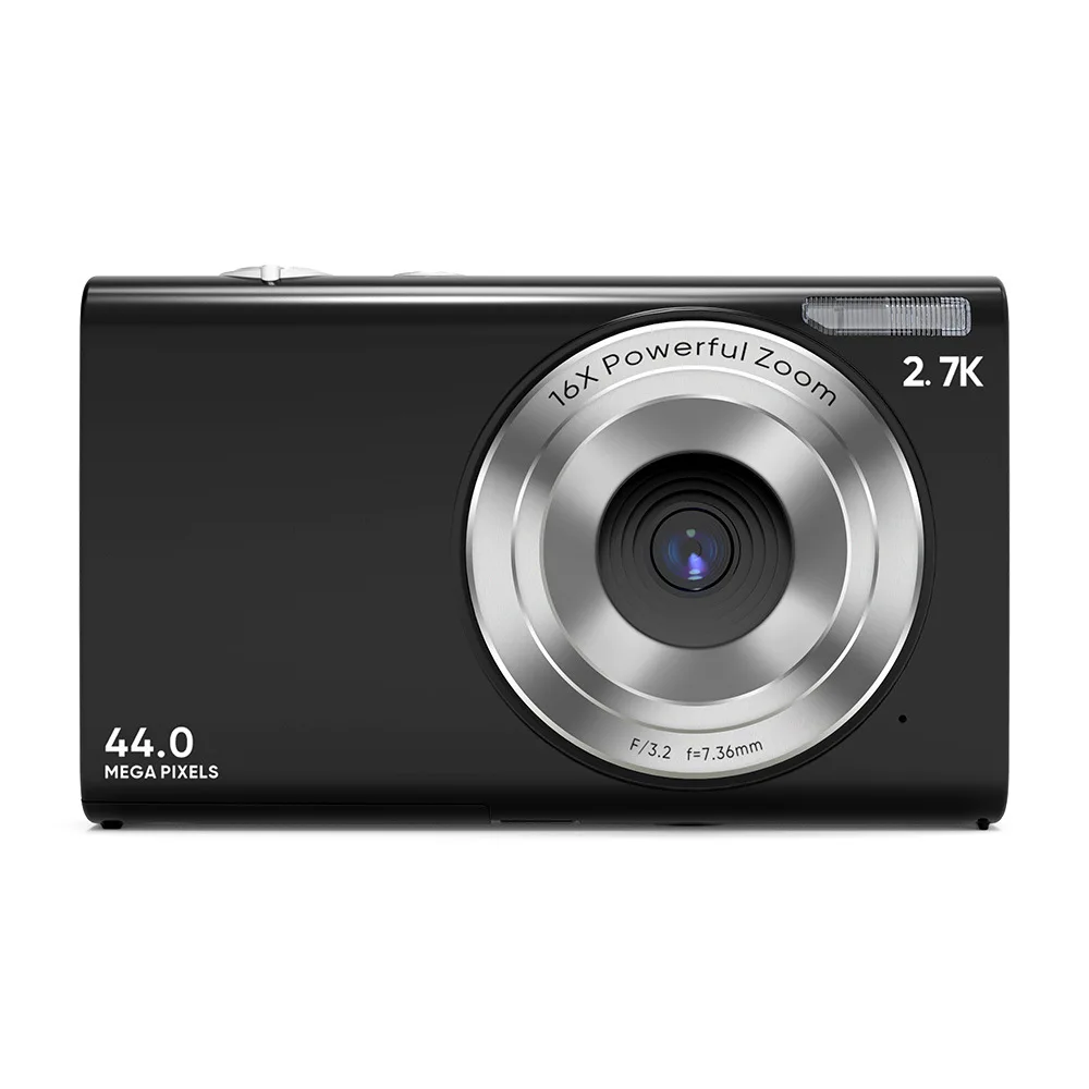 Digital Camera 2.7K HD 44MP Vlogging Camera with 16X Digital Zoom,Compact Pocket Camera with Fill Light for Kids Teens