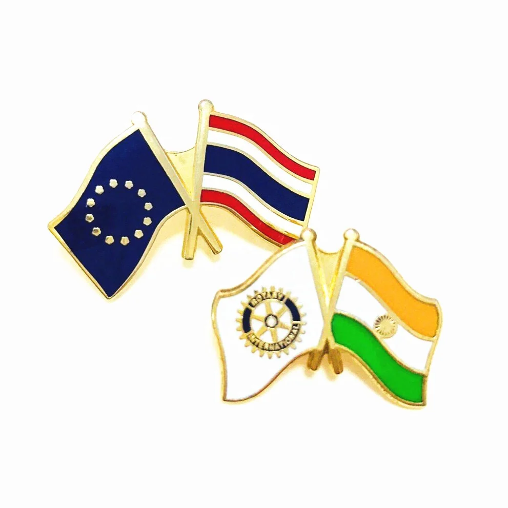 Custom flag pin hard enamel India national flag lapel pin