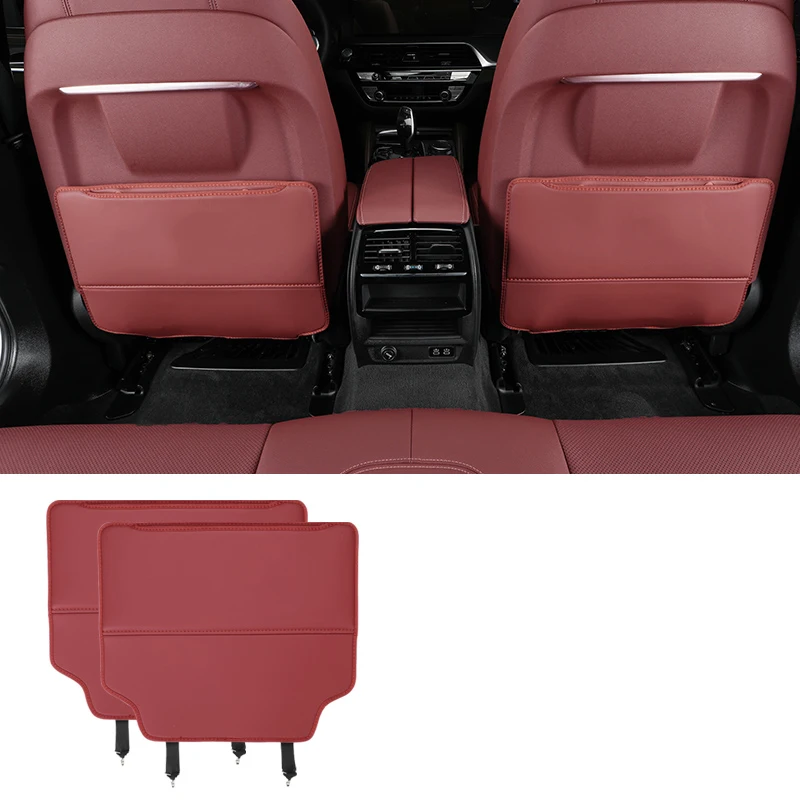 leather car seat anti-kick mat pad cover protect mats for mitsubishi outlander rvr sport pajero montero asx eclipse cross lancer