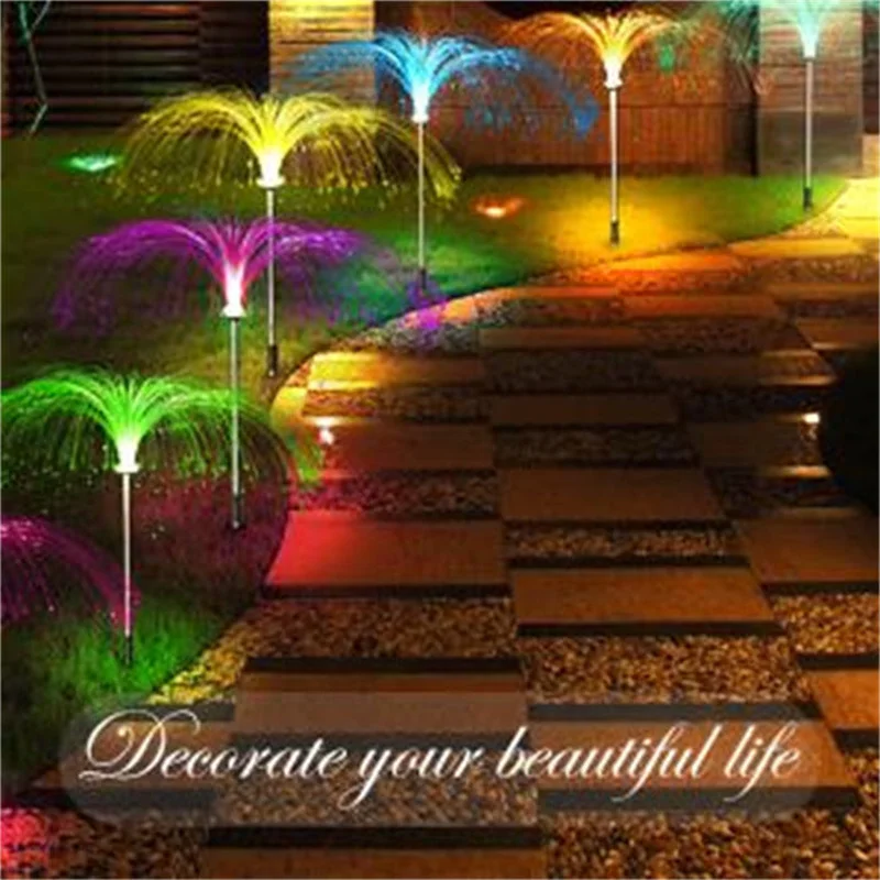 Новое поступление 2022 усовершенствованные садовые светильники на солнечной батарее уличные водонепроницаемые декоративные 7 цветов меняющие цвет