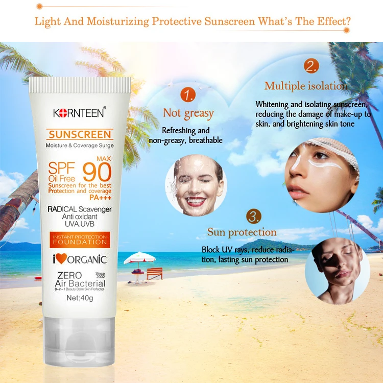 Custom Skin Care Product Spf 90 Sunscreen Lotion Moisturizing Whitening Sun Cream Face sun block sunscreen Cream private label