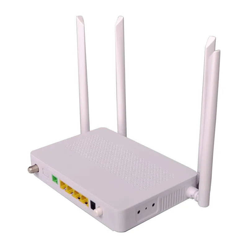 Оптовая продажа 4GE + CATV WIFI XPON ONU двухдиапазонный 2 4G 5G WiFi роутер с 4
