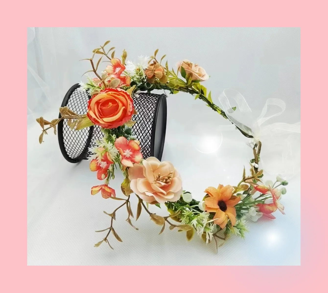 2023 new bride wreath head ring in-stock holiday travel photo shoot wholesale colorful flower wedding crown