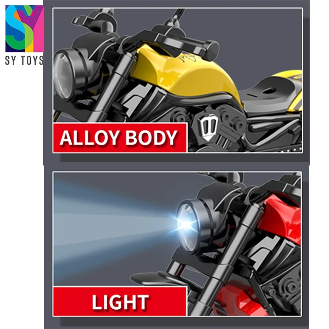 SY Diecast Model Car Zinc Alloy Metal Cars Toy Motorcycle For Kids