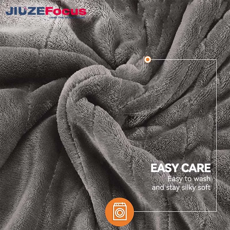 Customize Size Washable Electric Blanket Soft Plush Electric Heated Throw Blanket
