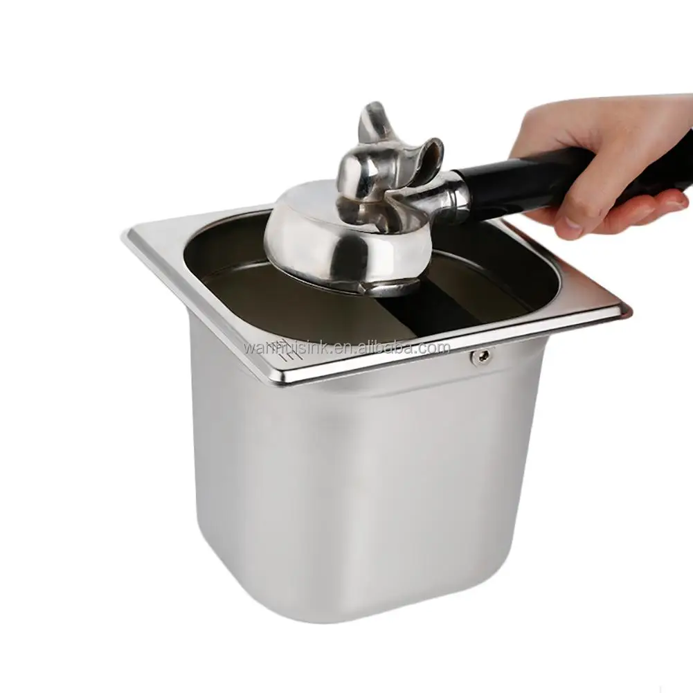 Barista tools coffee accessories tapered chute espresso grind box coffee ground knock box