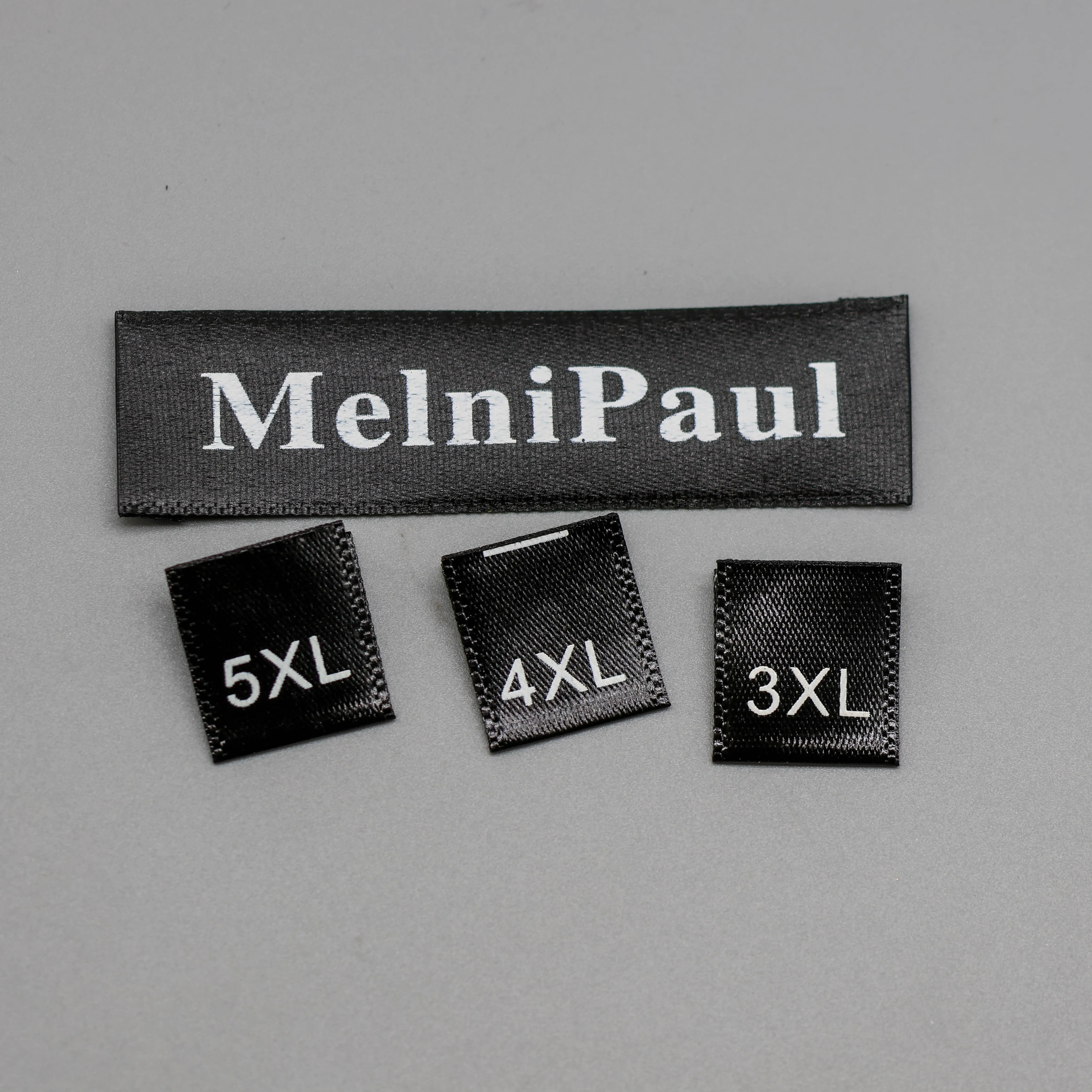 Factory Customized Garment Collar Textile Care Cloth Satin Silk Fabric Printing Logos Neck Ribbon Nylon Wash Woven labels Custom