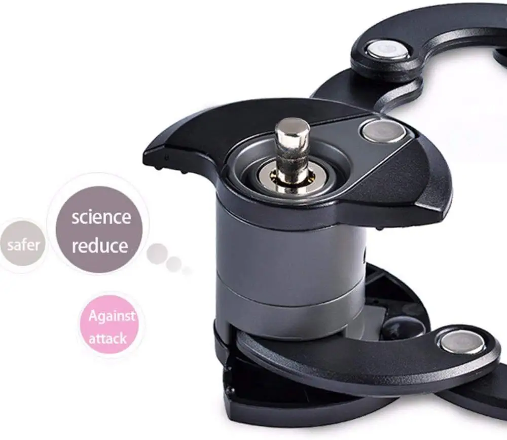 zhenzhi Safety anti-theft bike folding lock, hamburger-shaped steel lock padlock suitable for electric motorcycle mountain bike