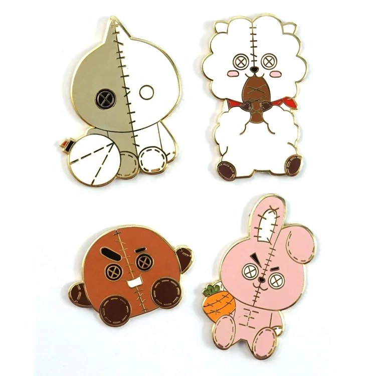 Kunshan Mens Coffee Badges Metal Angel Flower Magnet Lapel Pins Hard Enamel