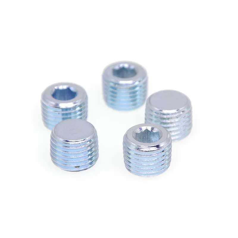 DIN906 DIN913 ANSI/ASME B 18.3 bolt Carbon steel galvanized hexagon socket headless flat tail mechanical thread plug screws
