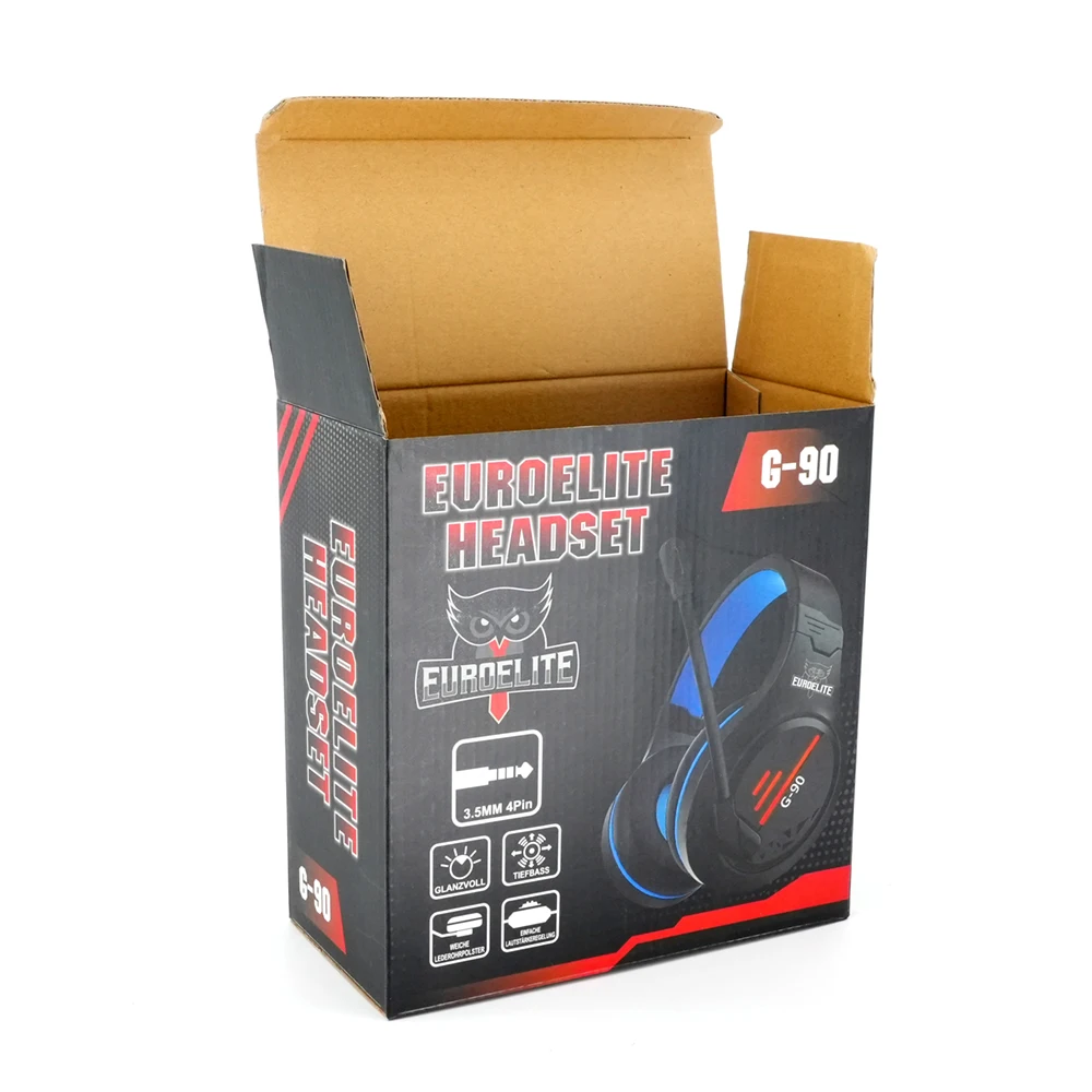 2024 Wholesale corrugated headphone packaging boxes, electronic product retail boxes with autolock bottom