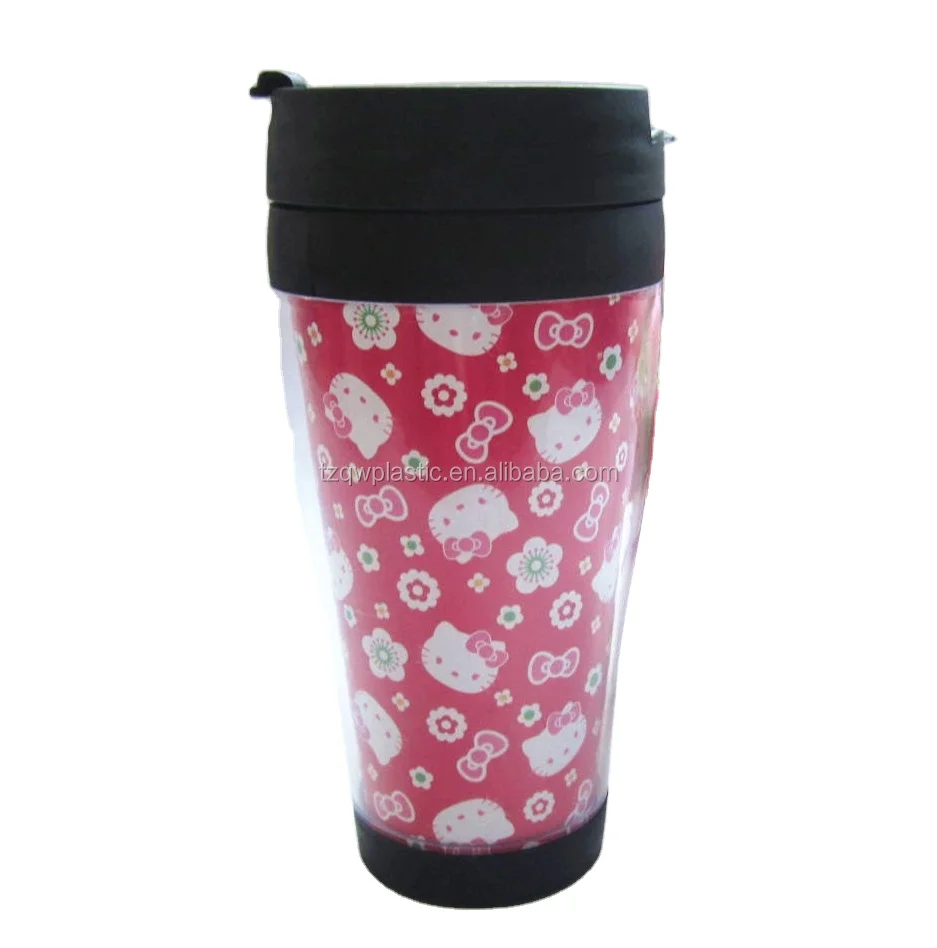 2015 Take away style cafe used plastic mug coffee tumbler