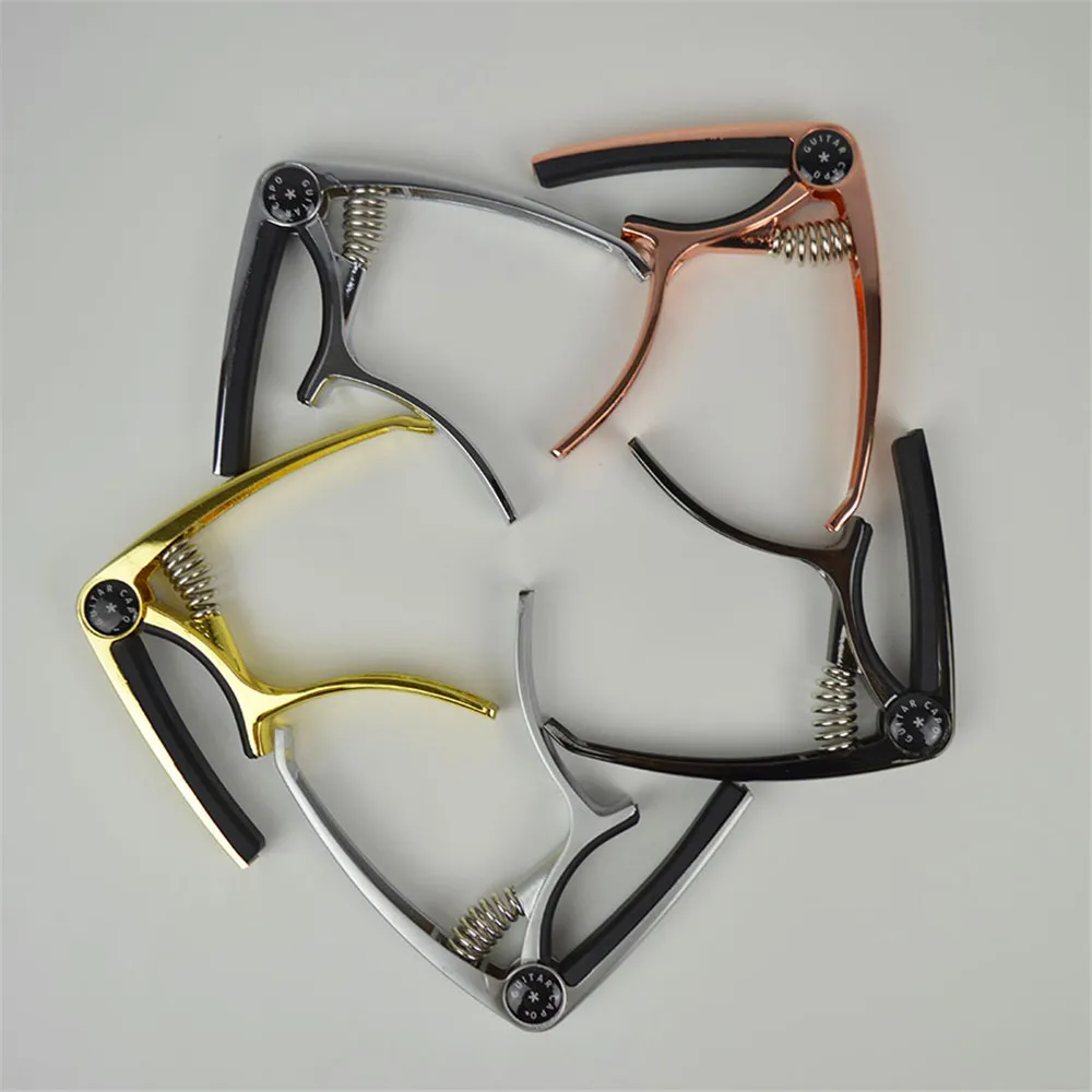 Оптовая продажа высококачественный флагманский гитарный каподастр с покрытием из цинкового сплава прочный Регулируемый