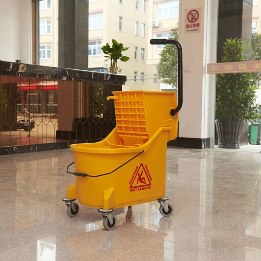 strong mop bucket with wheel and wringer for house cleaning use commercial use