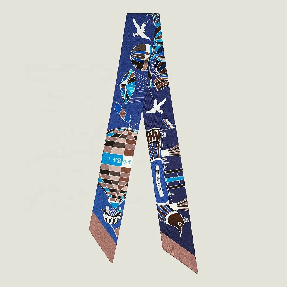 Multifunction Long Ribbon Bandana Women Turban Hair Head Band Wrap Silk Ribbon Scarf Plain Printed christmas headband