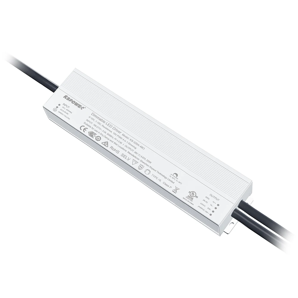 KSPOWER Brand 5-Year Warrantysliver Driver 320W LED Dc IP67 Waterproof