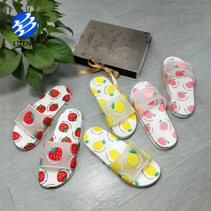 
New Fashion PVC Material Women Fruit Slippers For Outdoor 