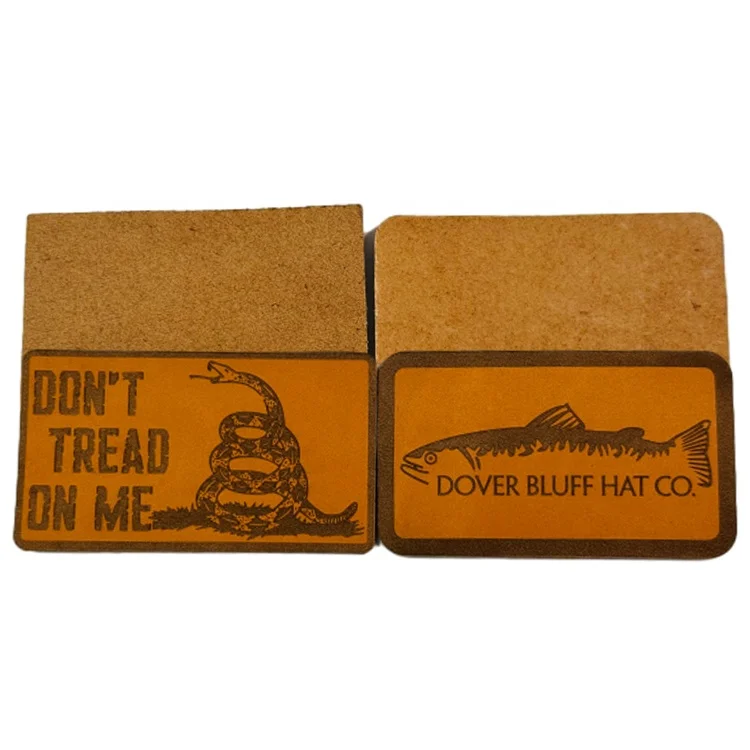 Parches Wholesale Design Custom Name Logo Embossed Real Genuine Leather Patches and Labels for Bag and Garment