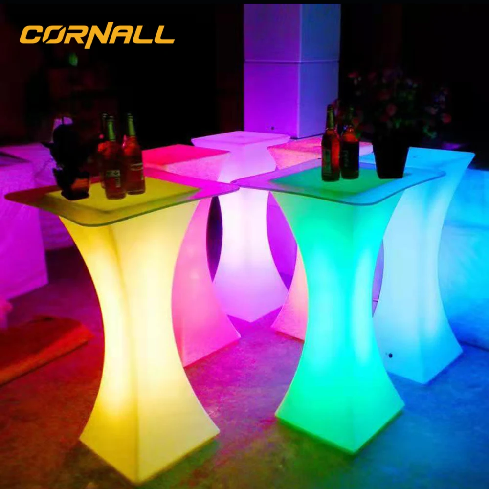 Commercial plastic rechargeable led light party furniture table chairs led bar furniture outdoor (1600360184886)
