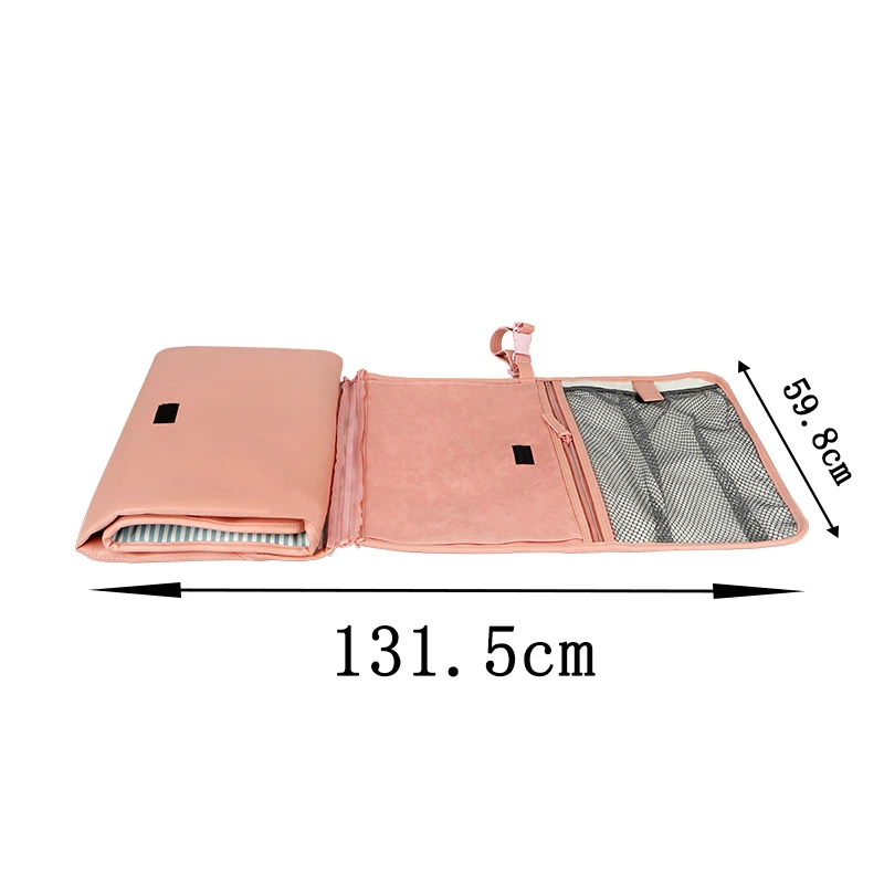 High Quality Custom Portable PU Leather Baby Diaper Changing Pad Mat