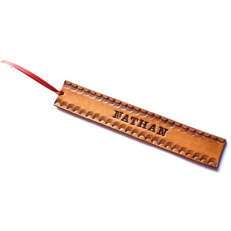 
Винтажный дизайн, персонализированная Закладка из натуральной кожи с тисненым логотипом 