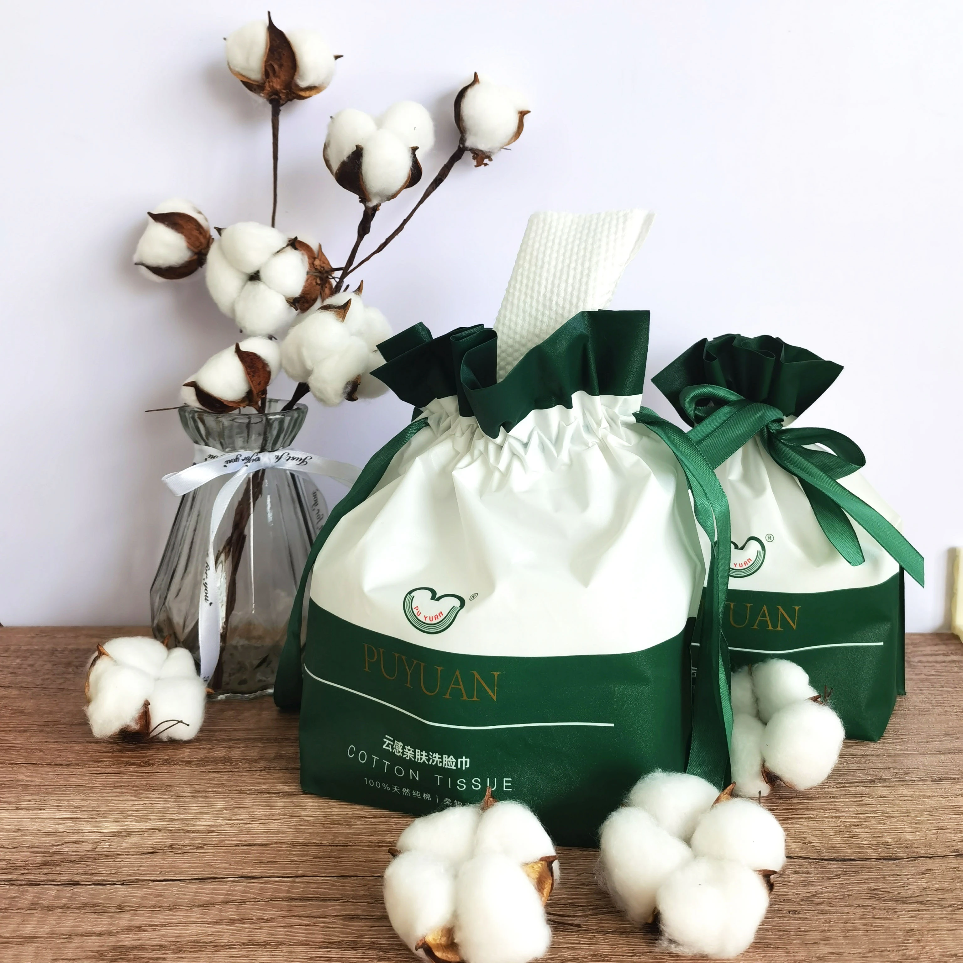 Facial Wipes Skincare 100% Soft Wet/dry Cotton Tissue Natural Hot Sell Disposable 1 Ply 1000 Bags 200*200mm Daily Use 7 Days