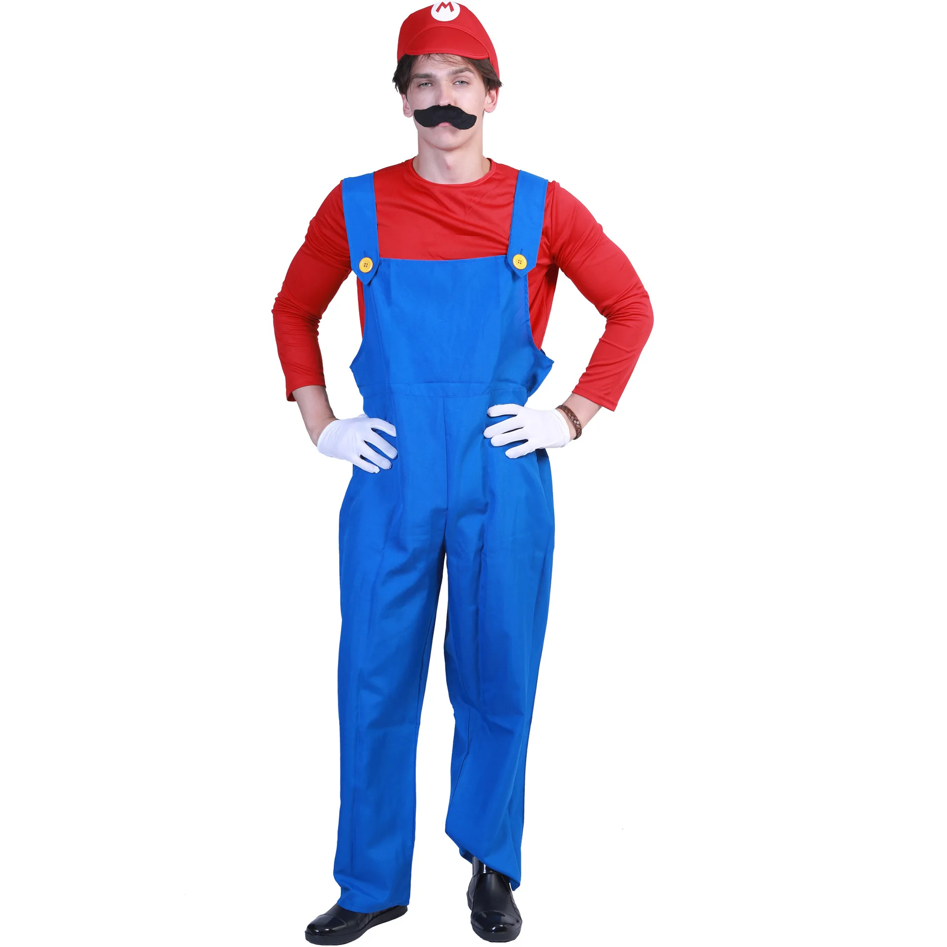 Adult Super Mario Female Luigi Clothes Sexy Plumber Costume With Hat