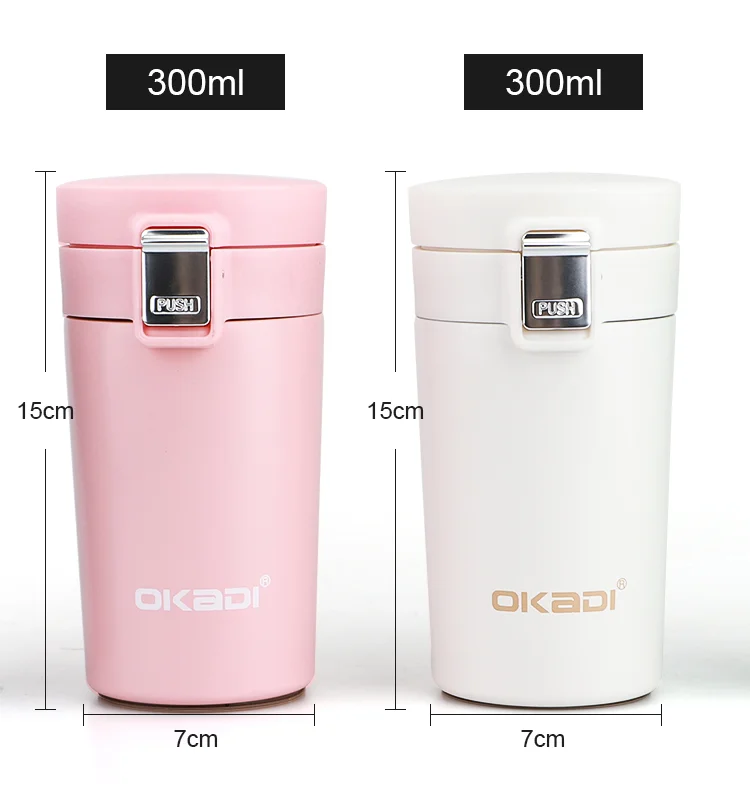 300ml Popular Double Wall Stainless Steel Vacuum Insulation Coffee Cups Easy to Carry water bottles