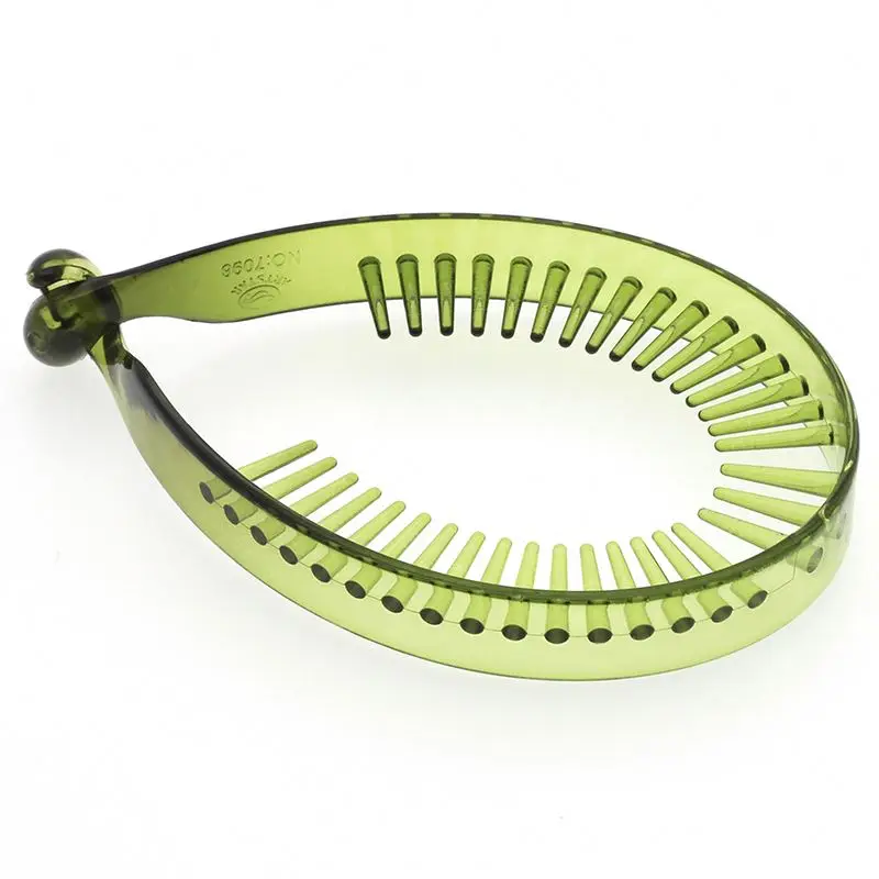 Hot Sale Round Flexible Plastic Hair Barrettes