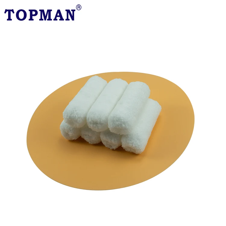 4 inch Jumbo Mini Paint Roller for Ultra-Smooth Finish Painting with Emulsion and Satin Paints on Walls Ceilings Wood and Metal