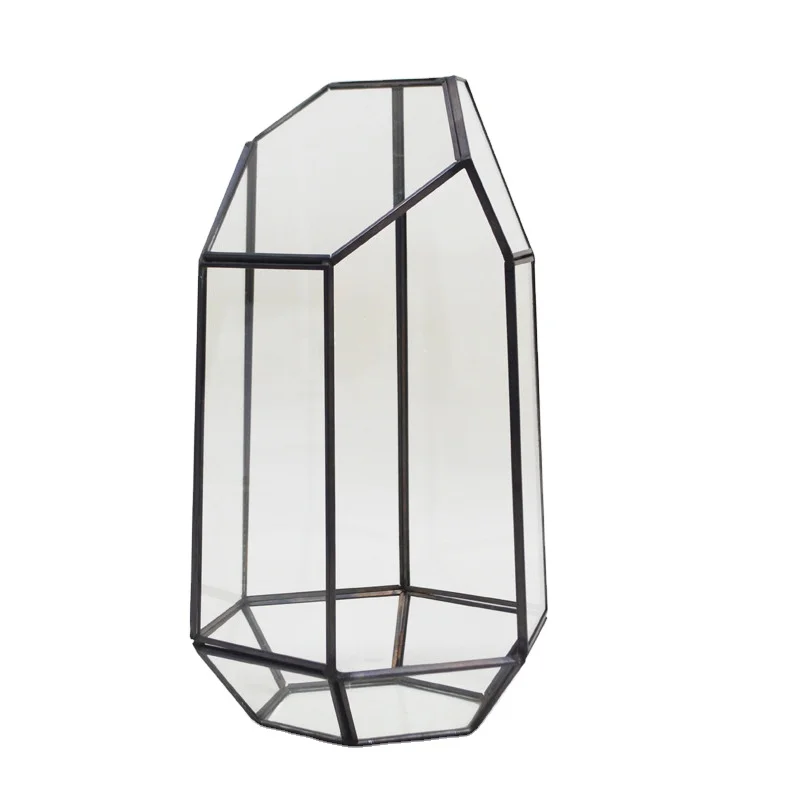 Nordic flower room Geometric Glass Flower Room succulent pot micro landscape ecological bottle Vase