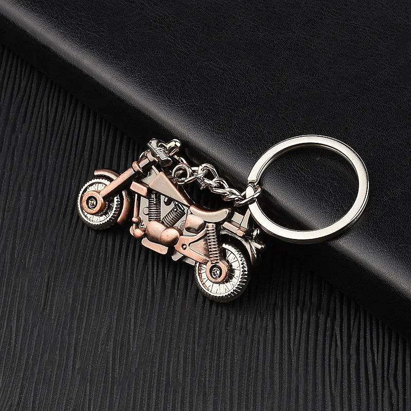 Fashion Key Ring Metal Key Chain Keychain Jewelry Antique Silver Color Plated Motorcycle Key Chain