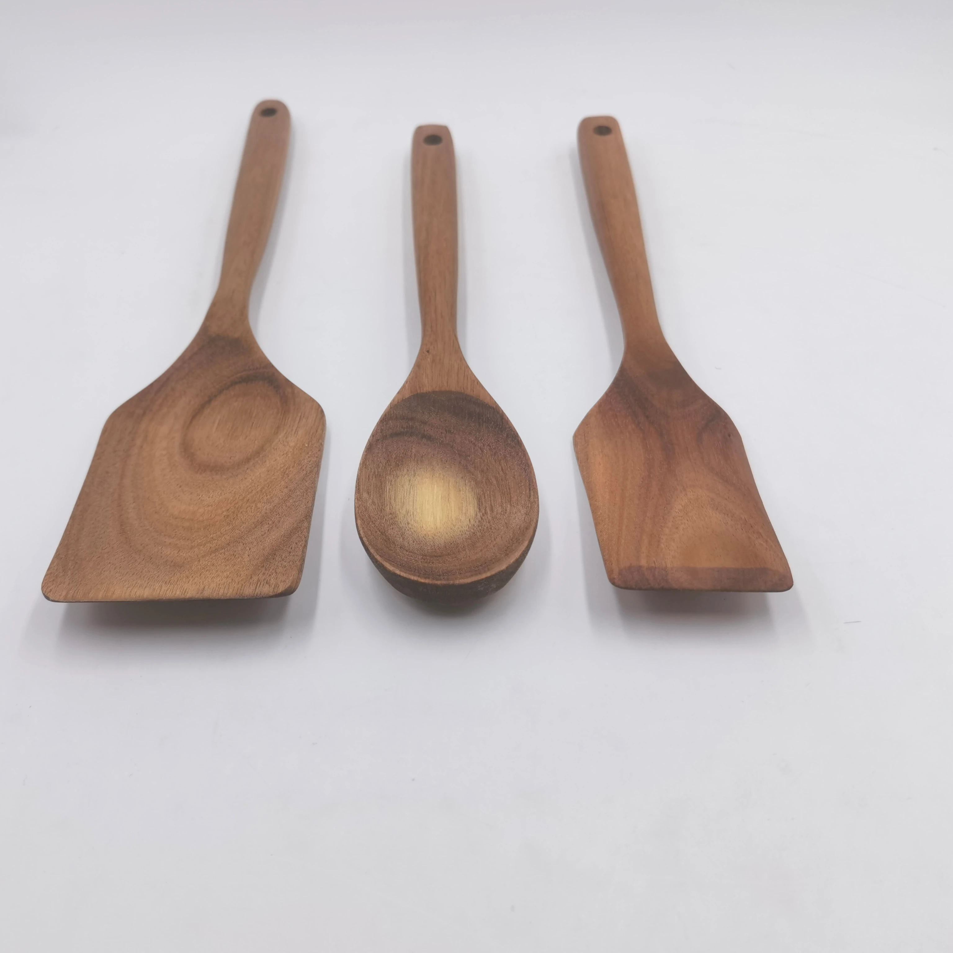 Набор посуды из натурального дерева акации, деревянная лопатка для кухни, длинная ручная ложка