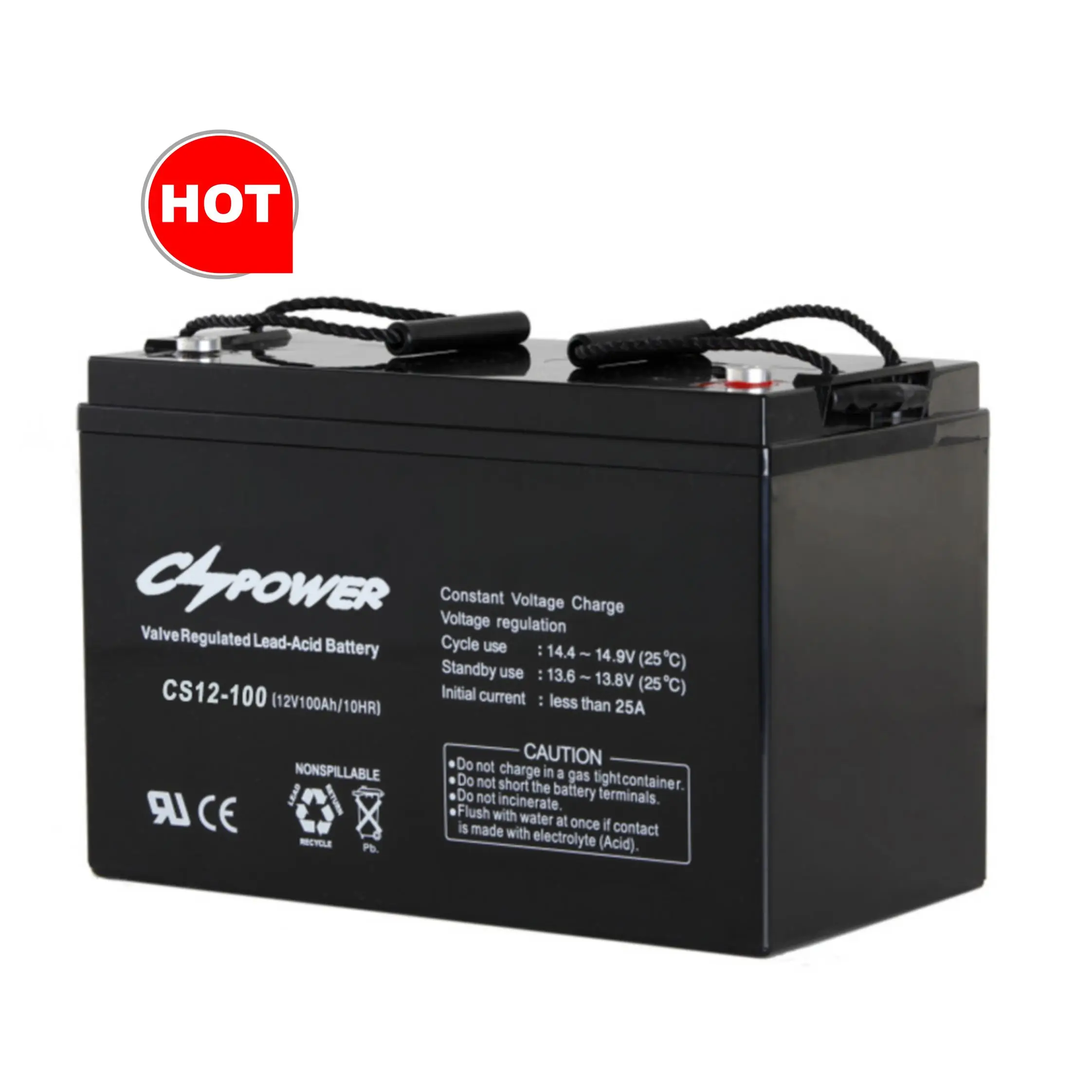 CSPower 12V 100ah VRLA свинцово-кислотный аккумулятор для CS12-100Ah UPS