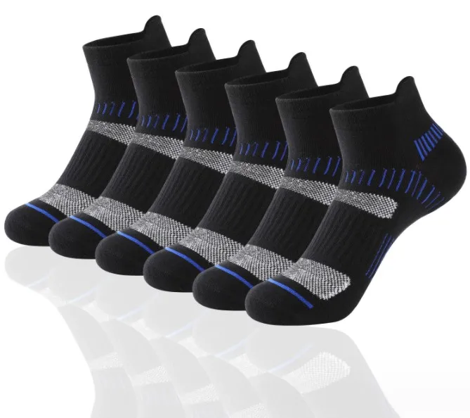 Mens Ankle Athletic Low Cut Socks Cotton Running Sports Sweat Absorbent Cushioned Four Seasons Short Tube Sock for Men