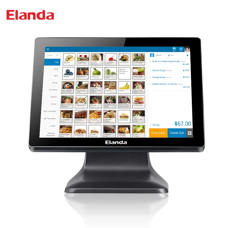 Ресторан оптовая продажа сенсорная точка продажи POS-машина 15 дюймов Windows кассовые системы POS