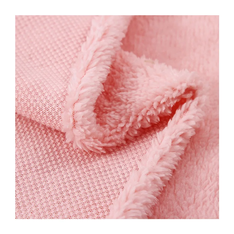 
Wholesale popular plain dye 100% polyester knitted coral polar fleece fabric in China 