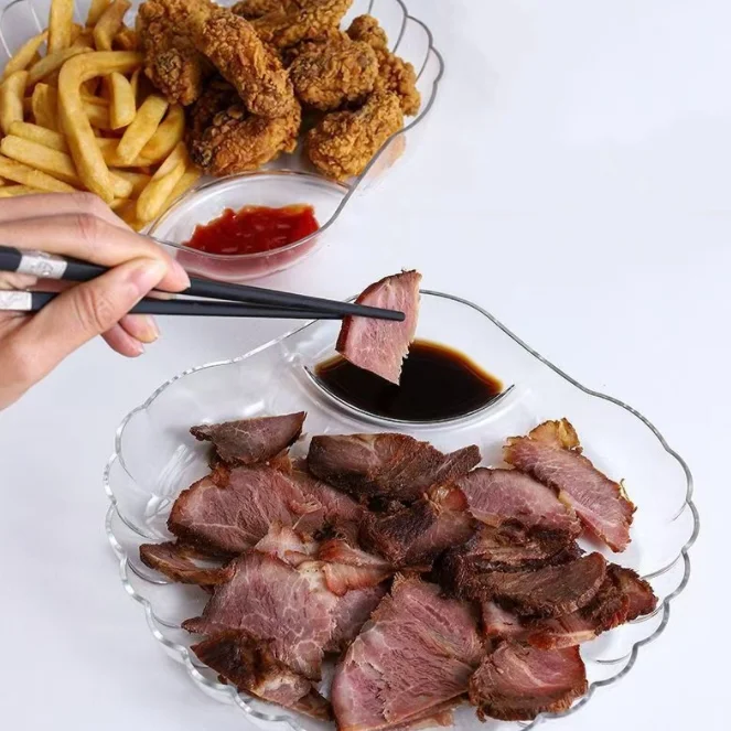 Home Decoration Unique Pattern Glass Bowl Set Popular Kitchen Tabletop fruit Salad Glass Bowl