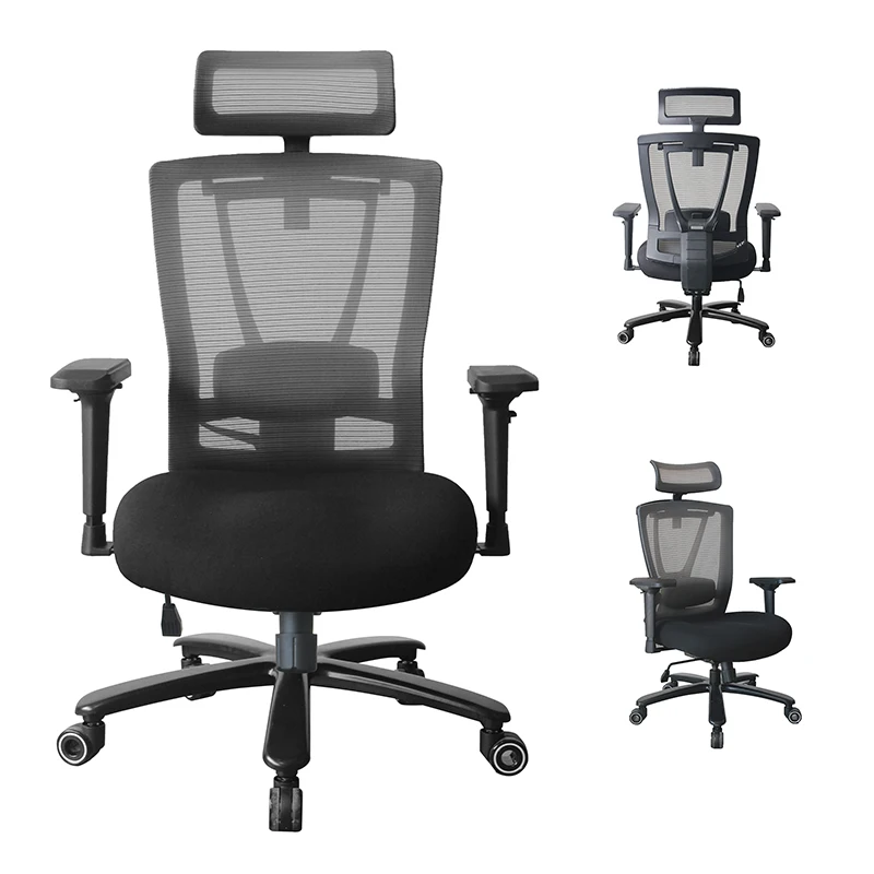 Custom Logo Executive Swivel 4D Armrest Office Ergonomic Mesh Office Chair For Heavy People