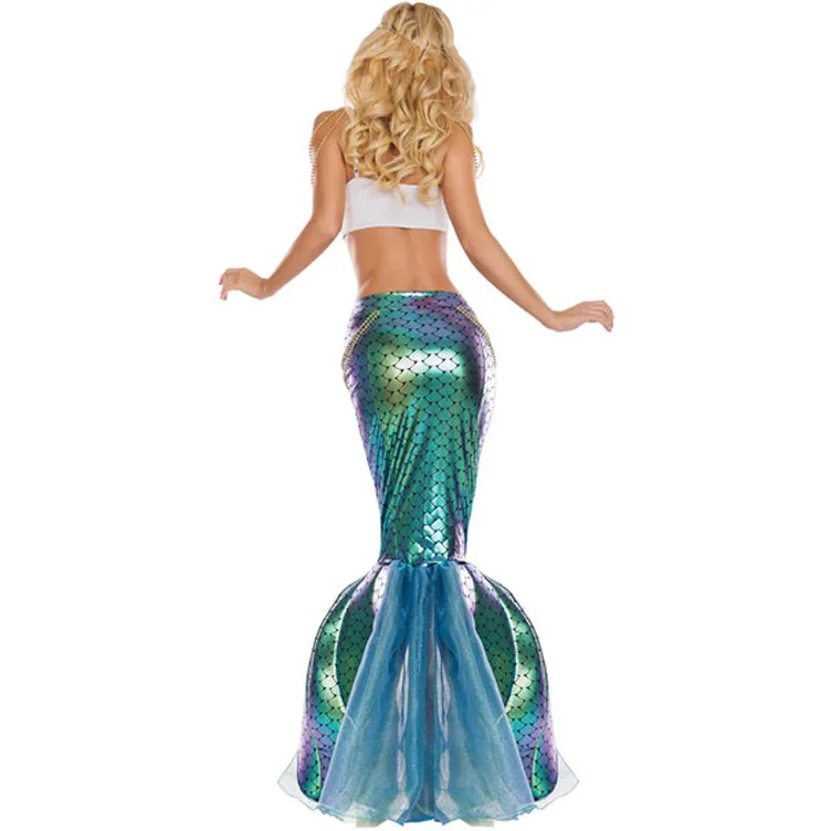 Wholesale New Club Split Female Fish Princess Costumes Mermaid Wear Dress Bodysuit Hot Anime Cosplay Sexy Costume
