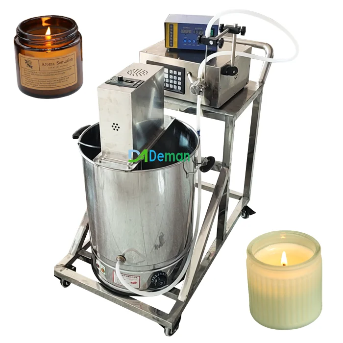 High Quality Soy Wax oil candle dispenser Paraffin wax heating Melting tank pot Scented palm wax Candle filling machine