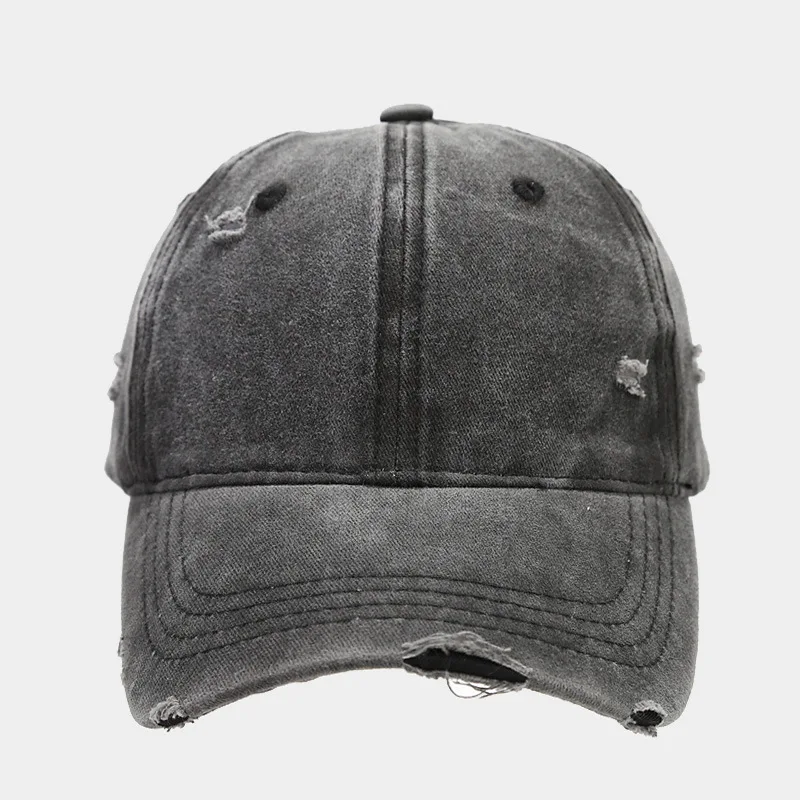 Custom High Quality  distressed cap Baseball hat Unstructured acid wash bucket hat