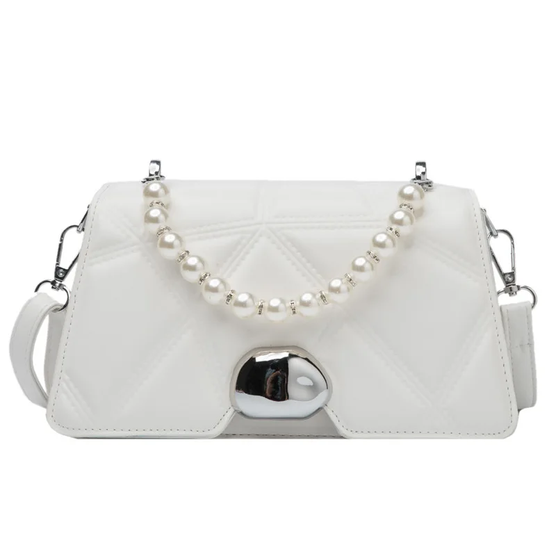 
2021 PU Leather Totes Shoulder Bag Female Fashion Embossed Small Square Bag Korean Temperament Portable Single Shoulder Bag 