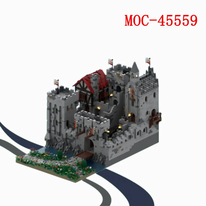 Bebricks MOC-45559 Medieval castle bricks toy large buildings with Detail restoration mini bricks for DIY Creative Idea