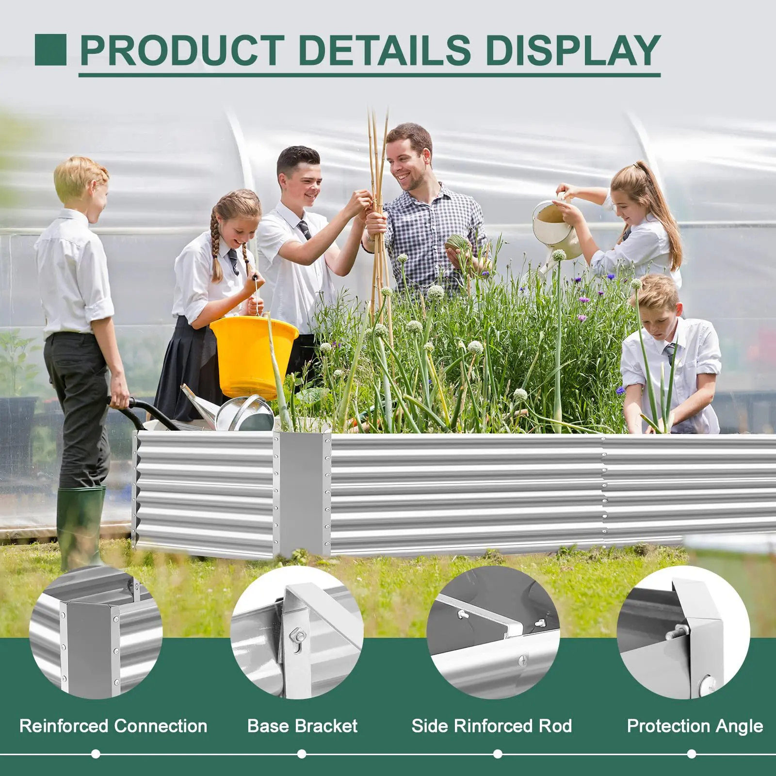Best New Products Sturdy Metal Garden Landscaping Bed Boarded Galvanized Garden Bed for Vegetables and Flowers
