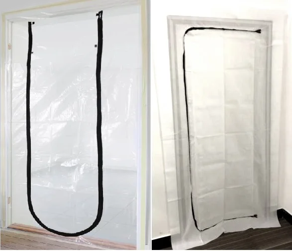 Staubschutztur Zipper door LDPE U or Fleece C Dust Protection