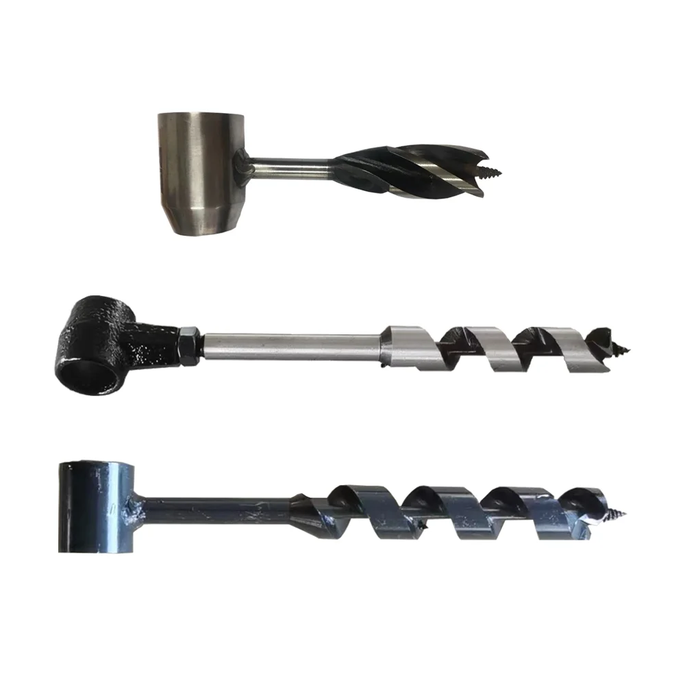 Settlers Wrench Survival Tools Hand Scotch Eyed Bushcraft Wood Auger Drill Bit for Backpack and Camping